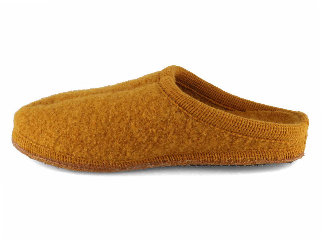 1 HAFLINGER-Men-Women-Felt-Slippers-Alaska-mustard #farbe_Yellow