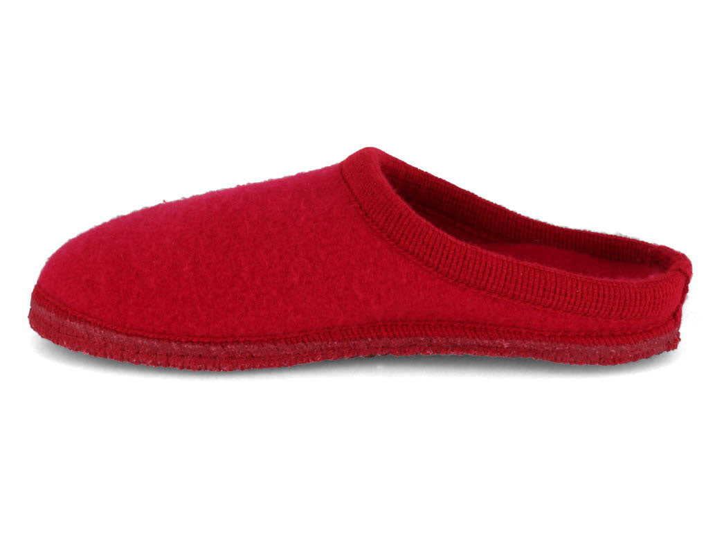 1 HAFLINGER-Slipper--CashmereWalk-Brick-Red #farbe_Red