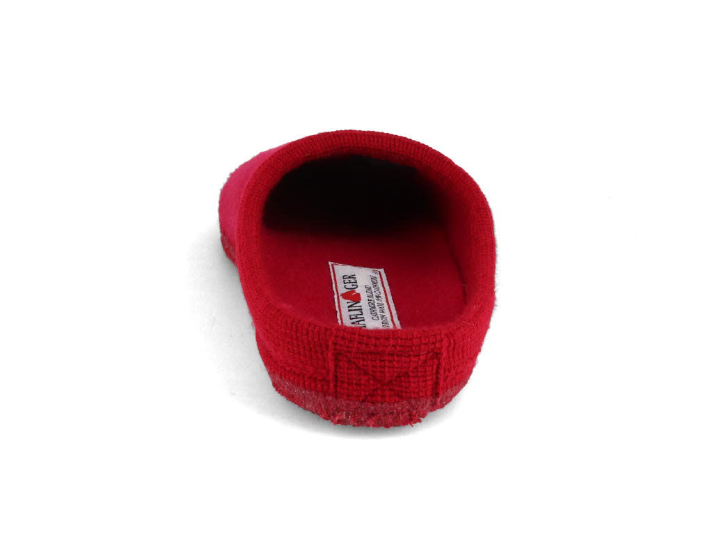 1 HAFLINGER-Slipper--CashmereWalk-Brick-Red #farbe_Red