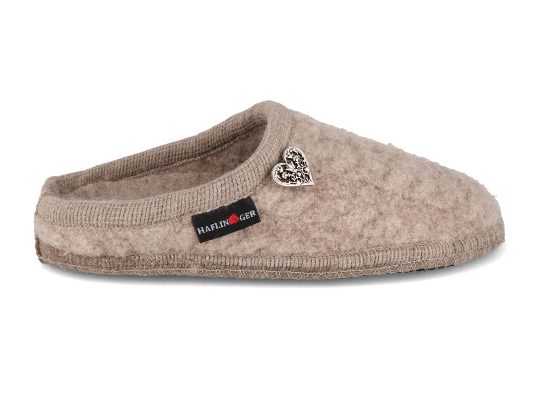 1 HAFLINGER-Slipper--Herzerl-Beige #farbe_Beige