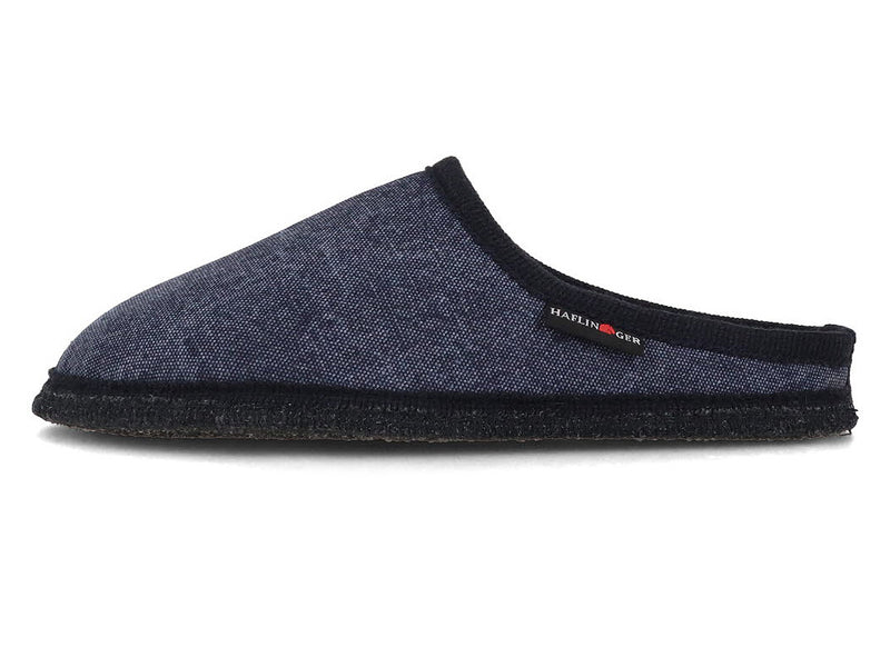 1 HAFLINGER-Women-Men-Cotton-Slippers-Cotty-Wash-captain-blue