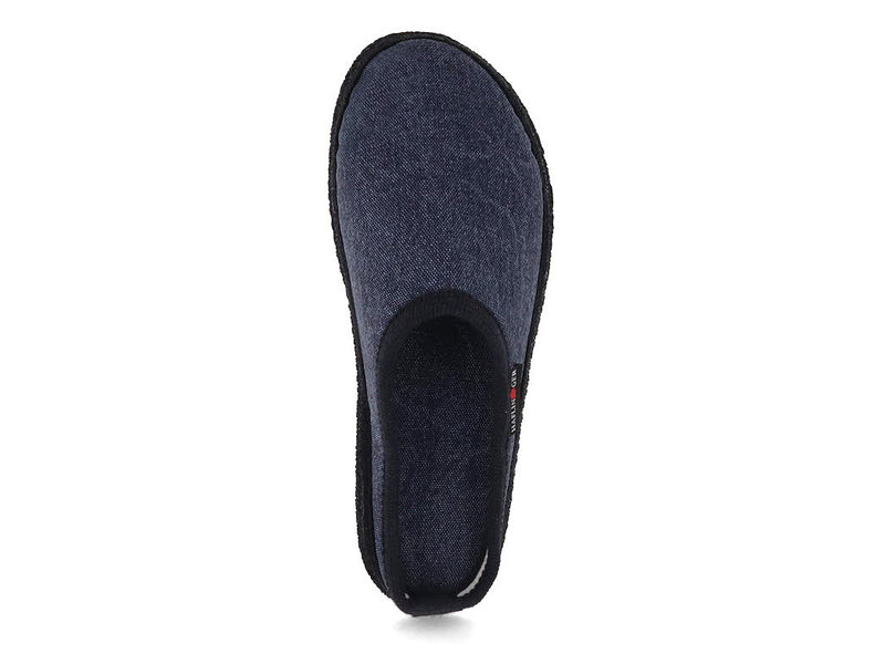 1 HAFLINGER-Women-Men-Cotton-Slippers-Cotty-Wash-captain-blue