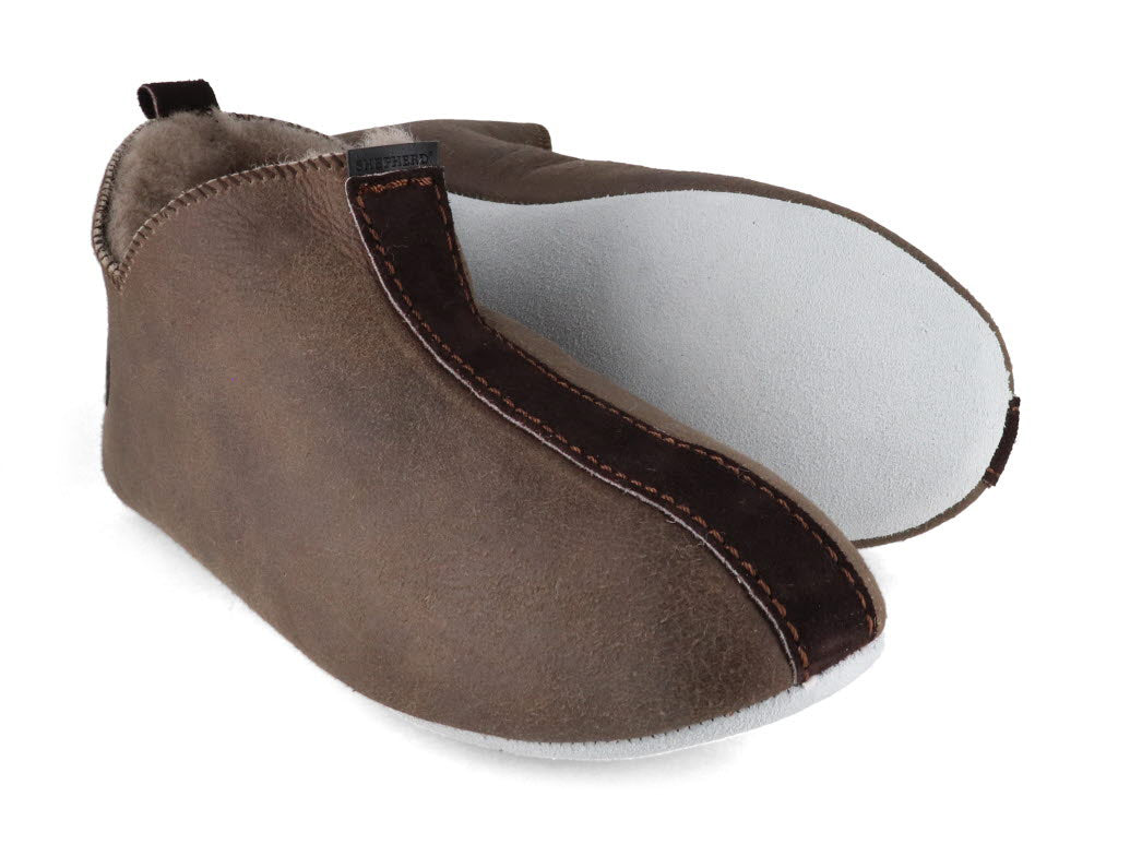 1 SHEPHERD-Women-Lambskin-Slipper-Boots-Lina-stone-oiled-antique #farbe_Gray