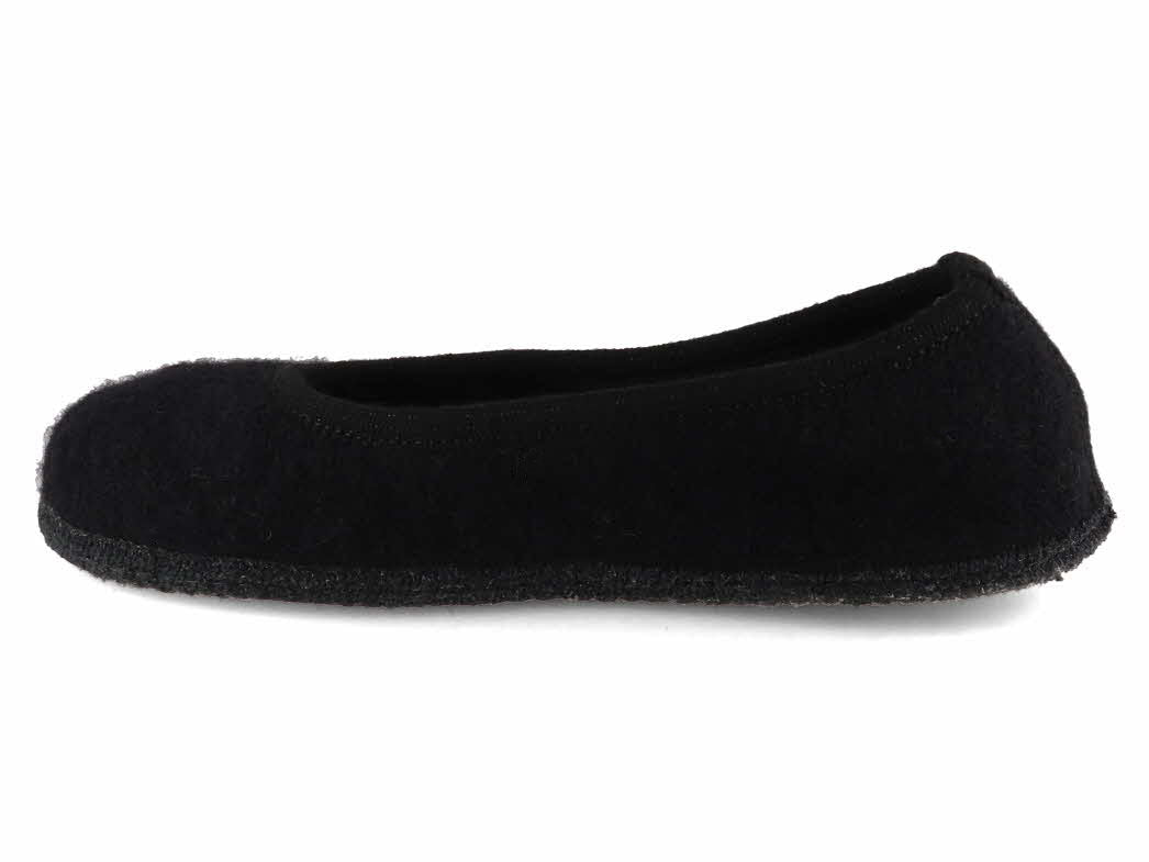 1 HAFLINGER-Women-Felt-Ballerinas-Marina-black #farbe_Black