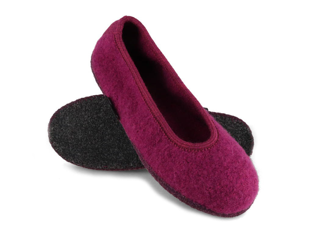 1 HAFLINGER-Women-Felt-Ballerina-Marina-mulberry #farbe_Rosa