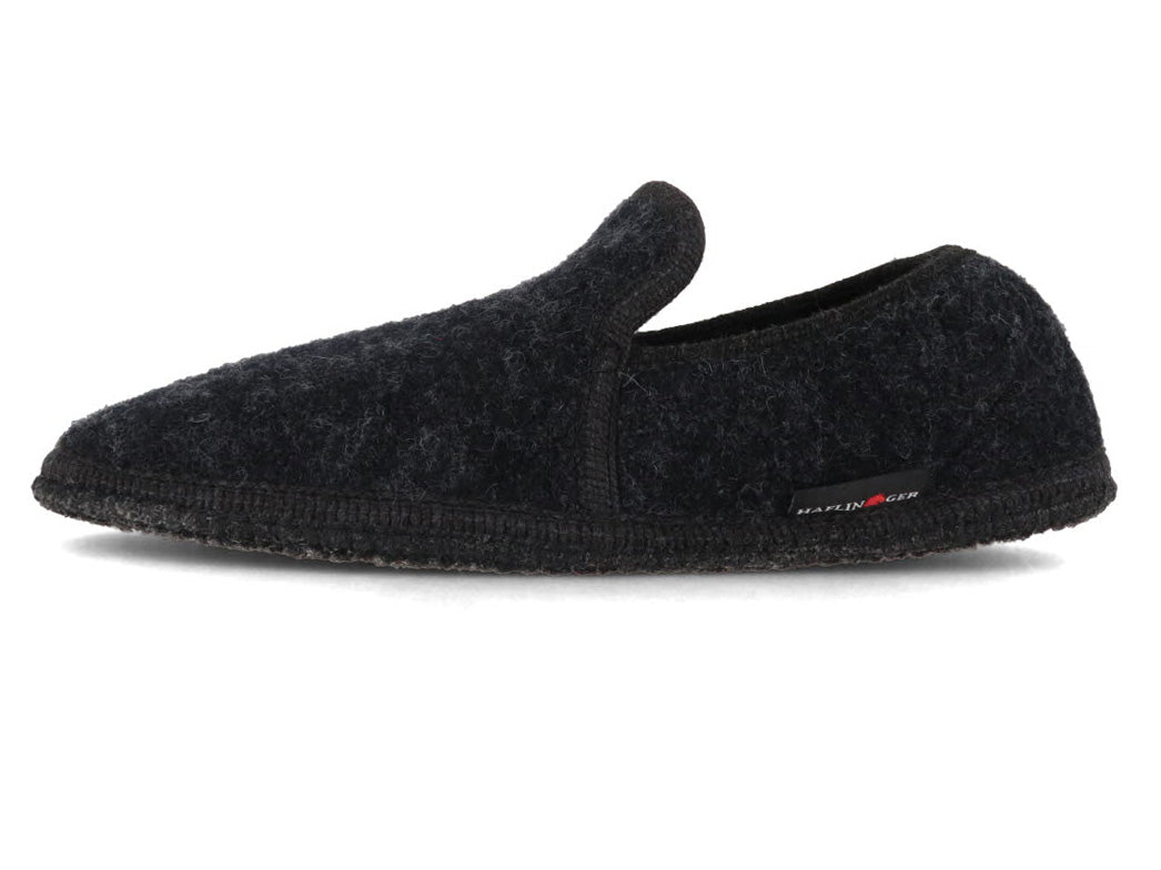 1 HAFLINGER-Women-Men-Closed-Heel-Boiled-Wool-Slippers-Loafer-graphite #farbe_Gray