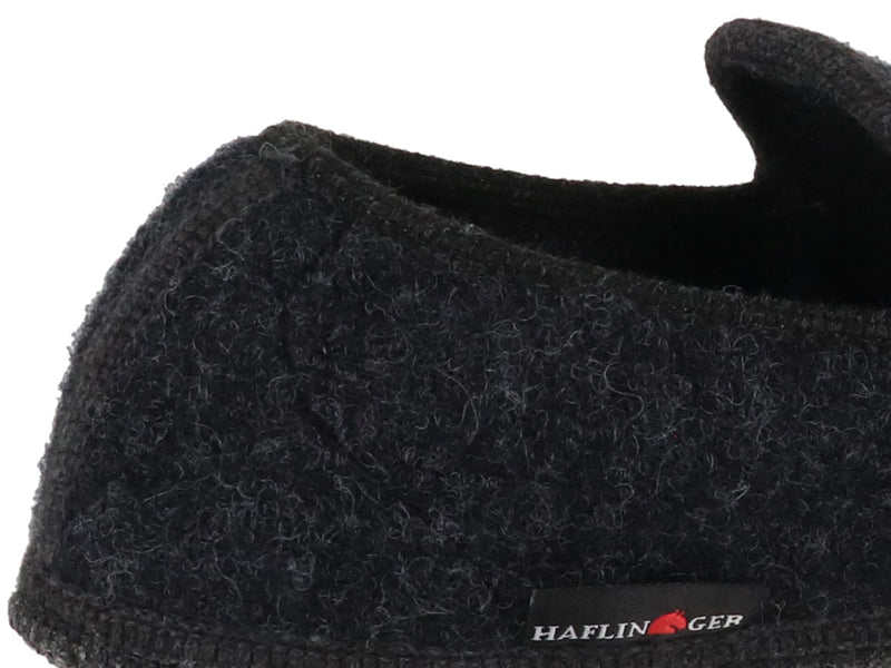 1 HAFLINGER-Women-Men-Closed-Heel-Boiled-Wool-Slippers-Loafer-graphite