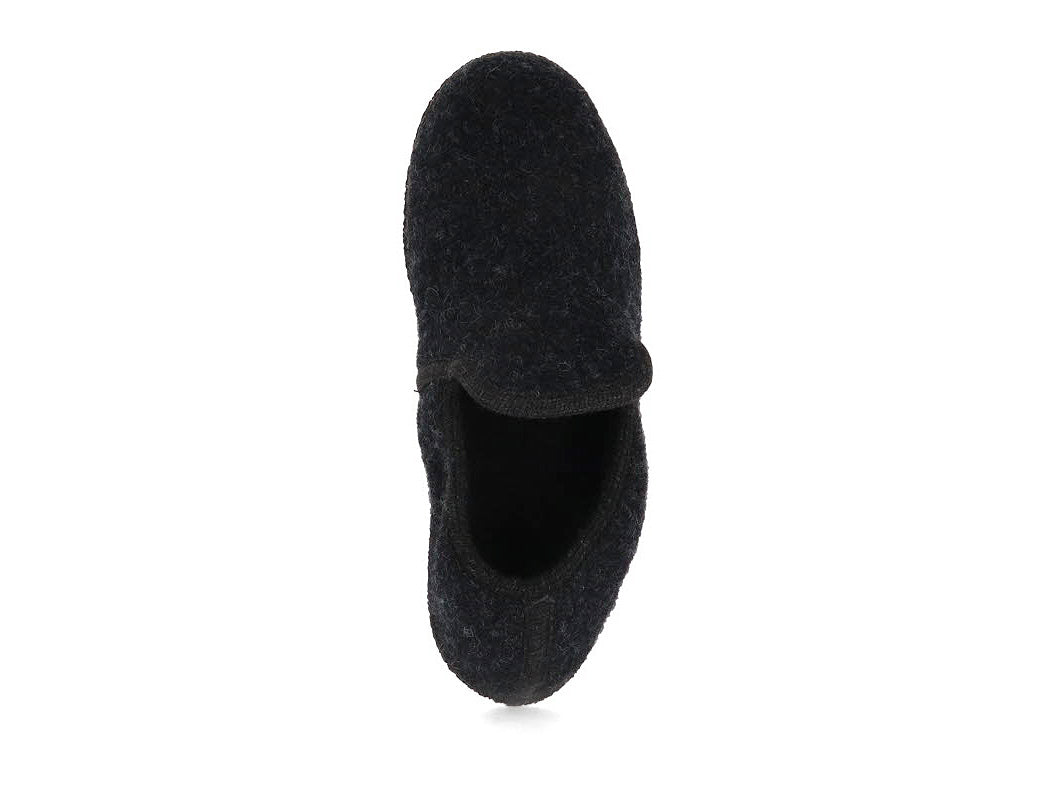 1 HAFLINGER-Women-Men-Closed-Heel-Boiled-Wool-Slippers-Loafer-graphite #farbe_Gray