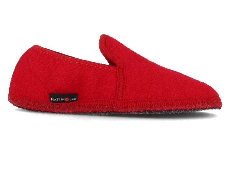 1 HAFLINGER-Women-Closed-Heel-Boiled-Wool-Slippers-Loafer-red