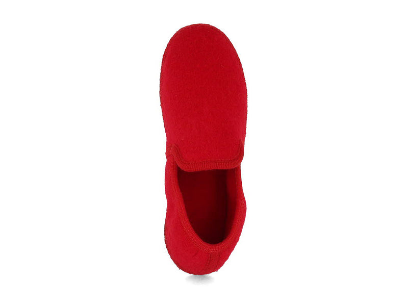 1 HAFLINGER-Women-Closed-Heel-Boiled-Wool-Slippers-Loafer-red