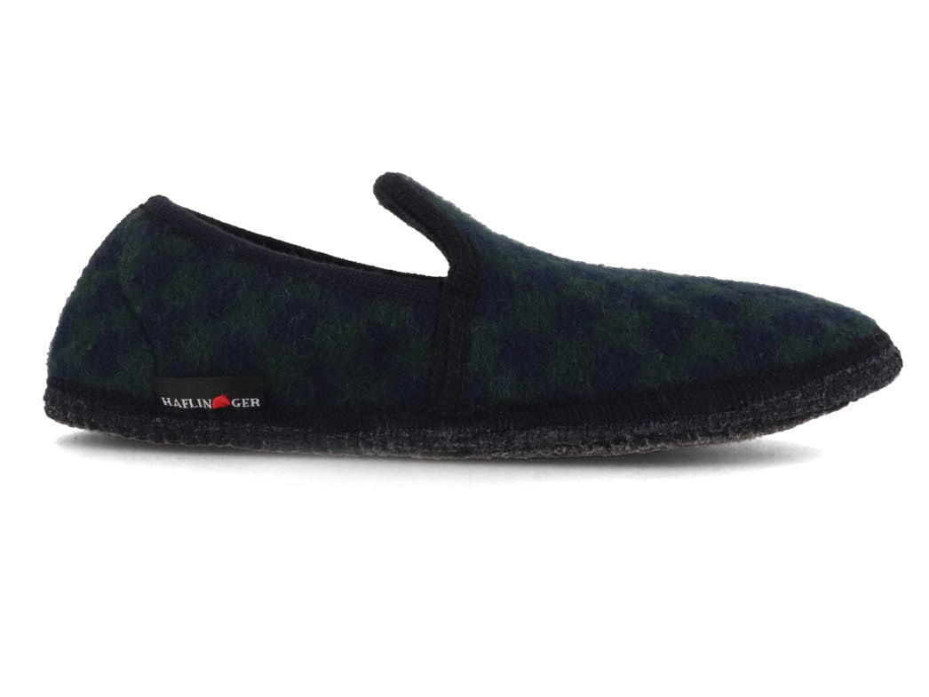 1 HAFLINGER-Women-Men-Closed-Heel-Boiled-Wool-Slippers--Loafer-Chess-ocean #farbe_Blue