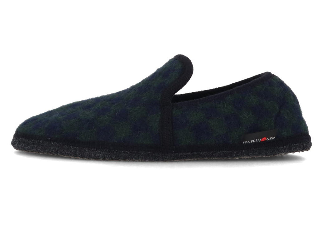 1 HAFLINGER-Women-Men-Closed-Heel-Boiled-Wool-Slippers--Loafer-Chess-ocean #farbe_Blue
