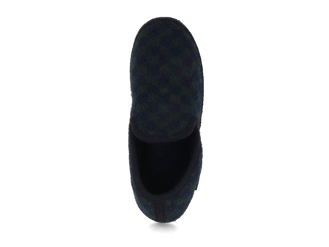 1 HAFLINGER-Women-Men-Closed-Heel-Boiled-Wool-Slippers--Loafer-Chess-ocean #farbe_Blue