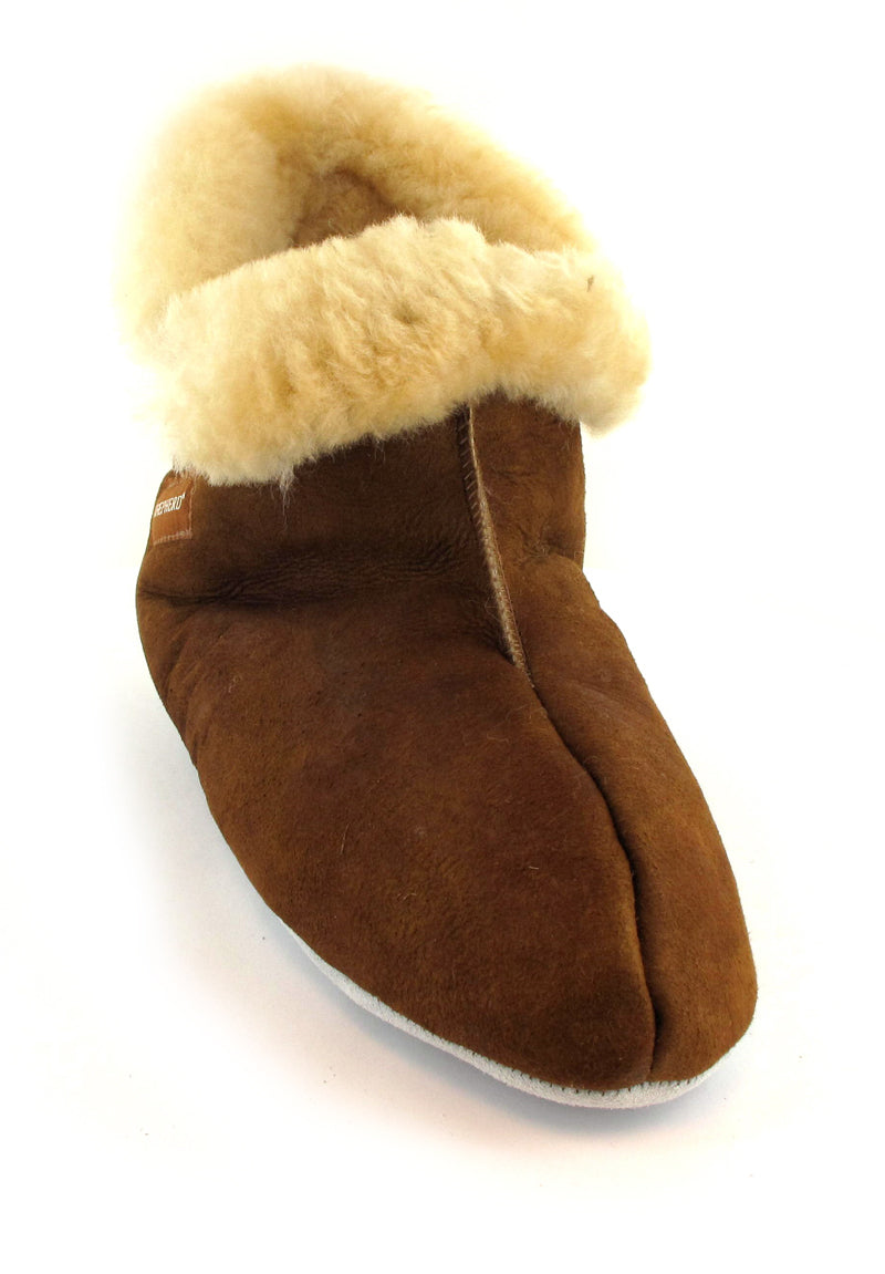 1 SHEPHERD-Womens-Sheepskin-Slipper-Boots--Mariette-Antique-CognacLeo #farbe_Brown