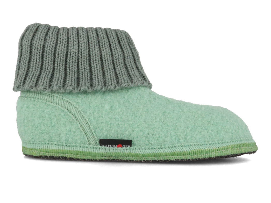 1 HAFLINGER-Women-Boiled-Wool-Slipper-Boots-Karl-peppermint #farbe_Green