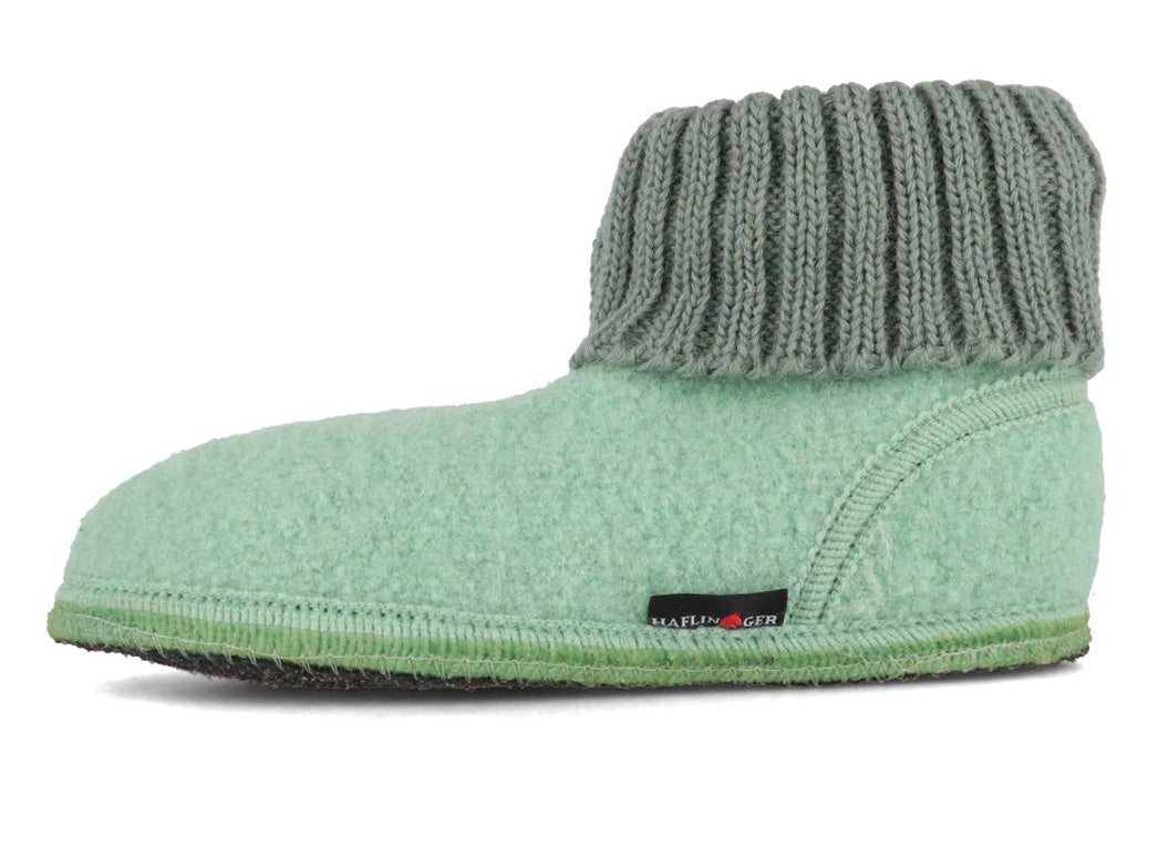 1 HAFLINGER-Women-Boiled-Wool-Slipper-Boots-Karl-peppermint #farbe_Green