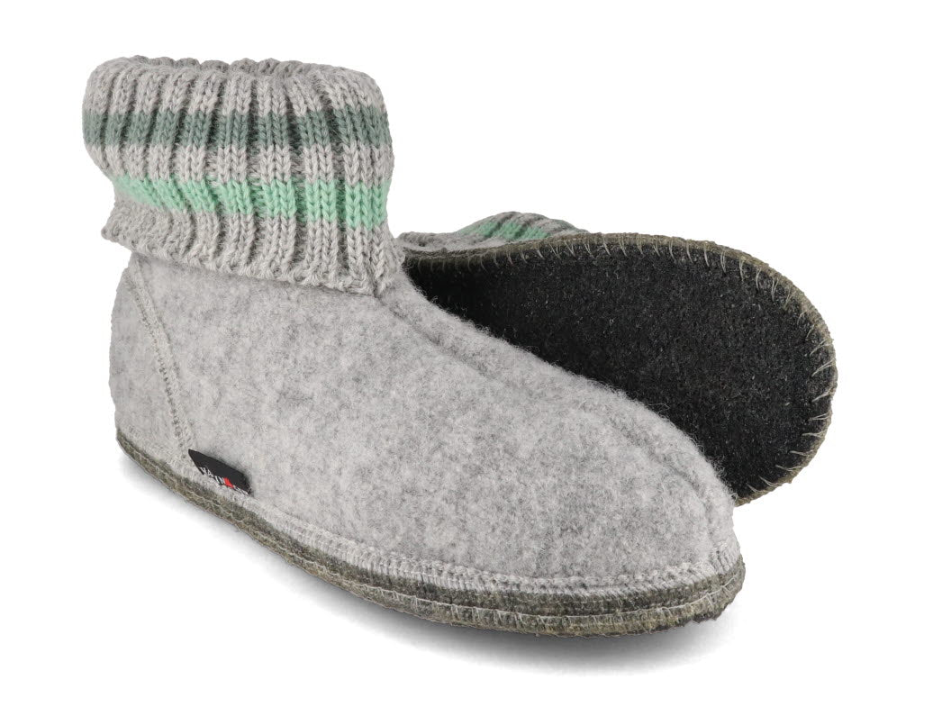 1 HAFLINGER-Women-Men-Boiled-Wool-Slipper-Boots-Paul-stone #farbe_Gray