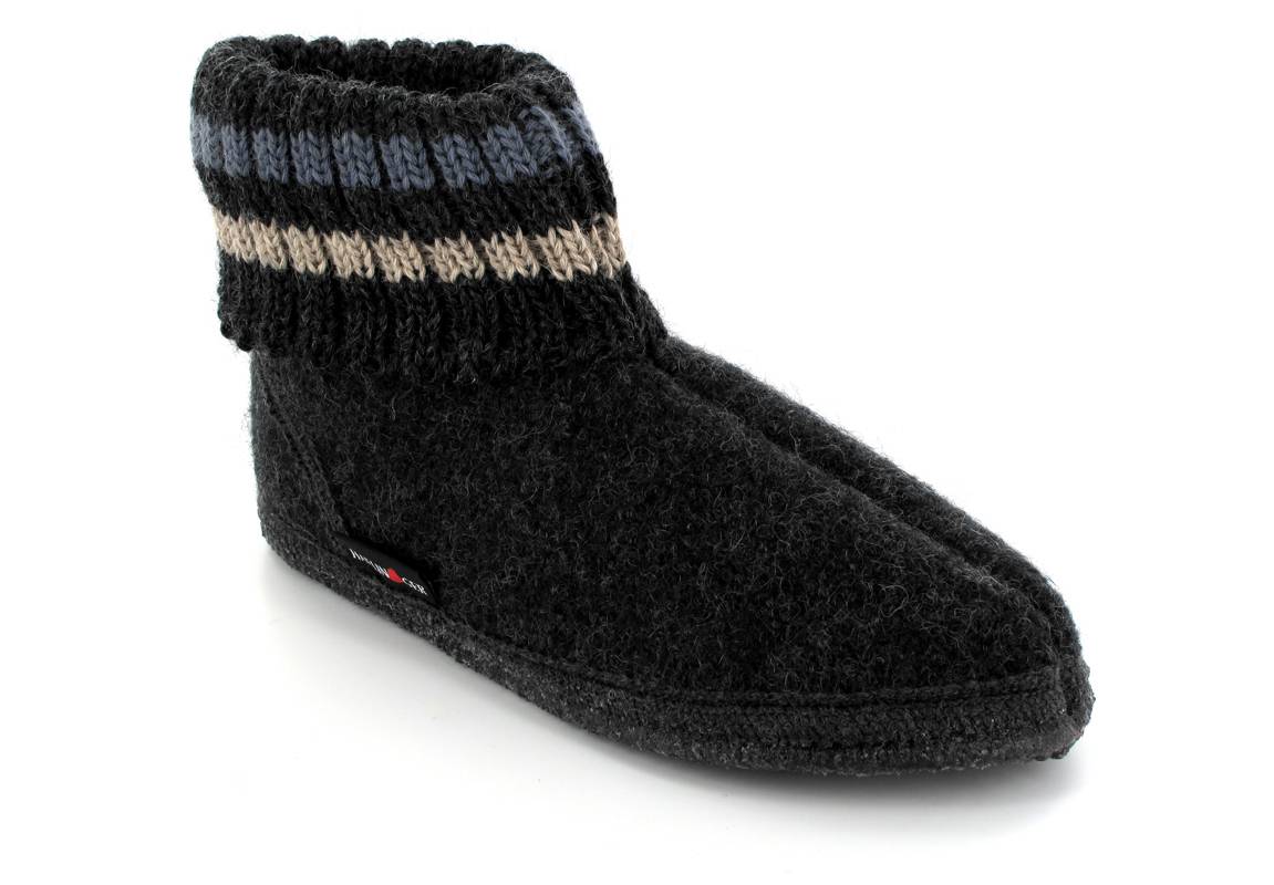 HAFLINGER-Slippers-Oversized--Paul-Graphite #farbe_Grey