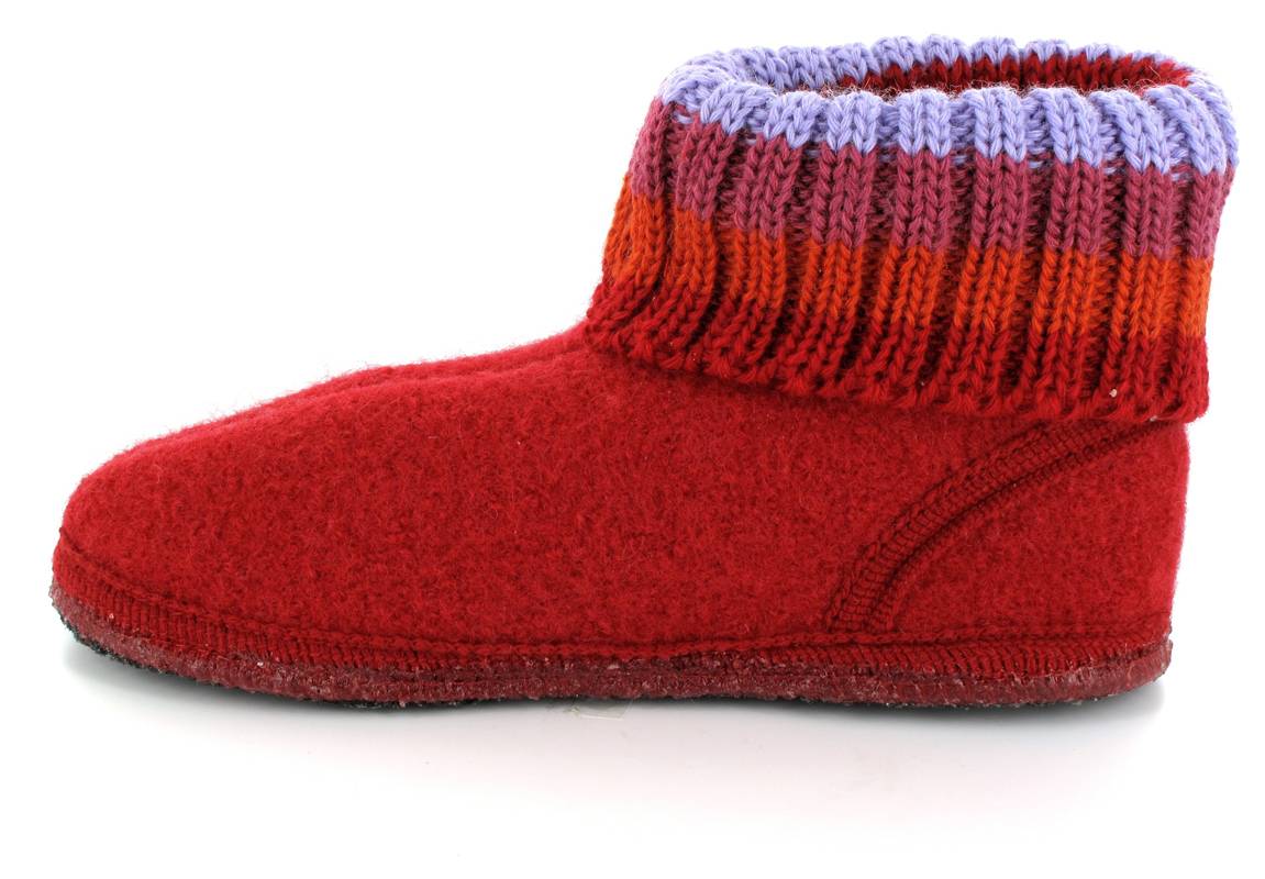 1 HAFLINGER-Womens-Slippers-Boots--Paul-Brick-Red #farbe_Red