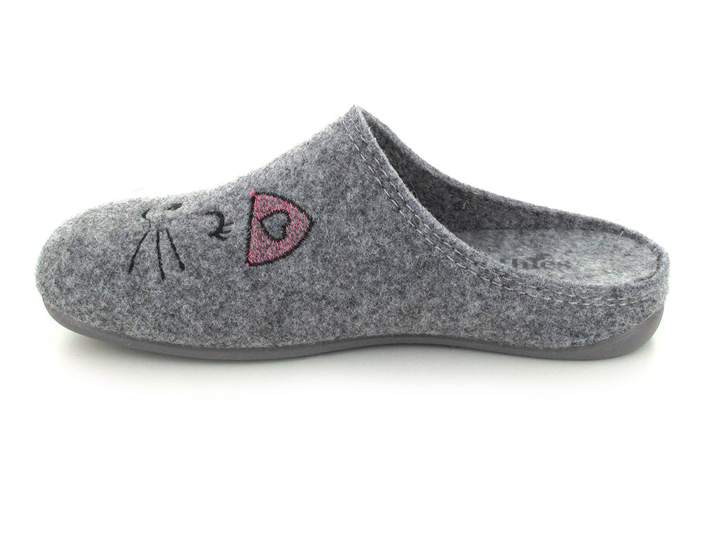 1 THIES-Slipper--Fieltro-Cat-Gris #farbe_Grey