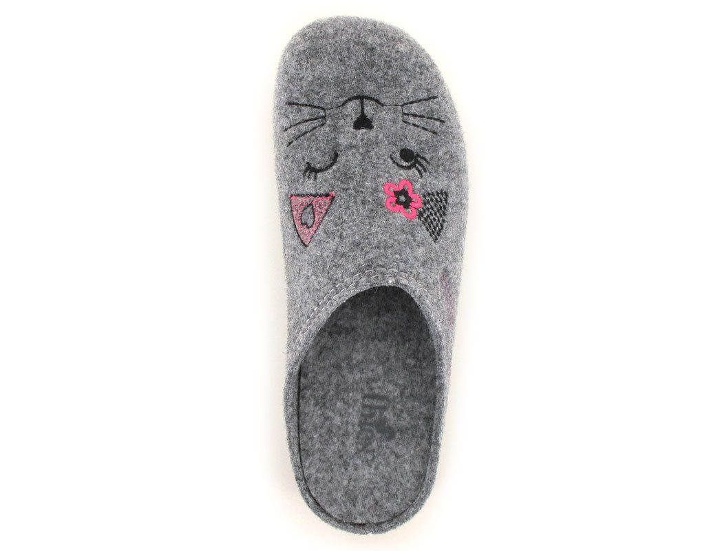 1 THIES-Slipper--Fieltro-Cat-Gris #farbe_Grey