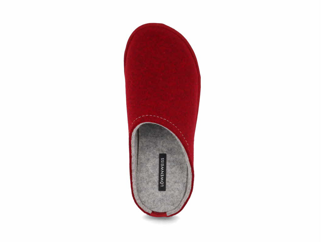 1 LWENWEISS-Women-Slippers-Easy-Bicolor-bordeaux-grey #farbe_Red