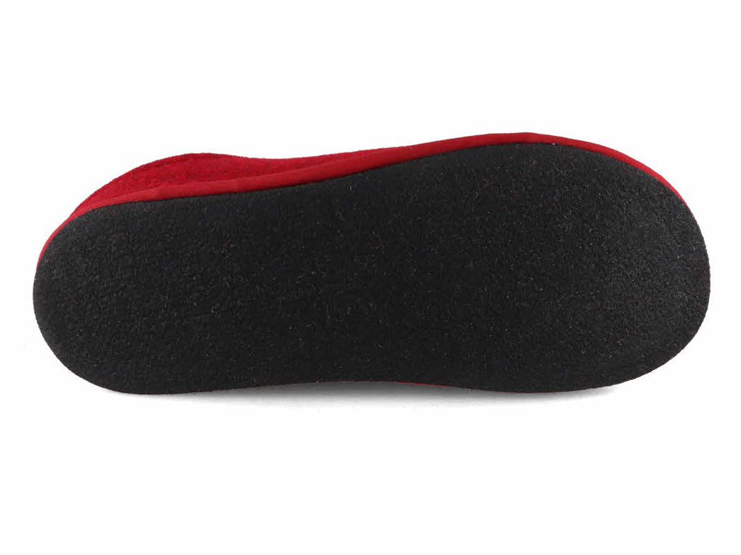 1 LWENWEISS-Women-Slippers-Easy-Bicolor-bordeaux-grey #farbe_Red