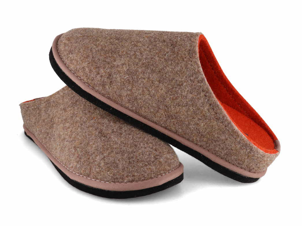 1 LWENWEISS-Men-Women-Slippers-Easy-Bicolor-hazelnut-orange #farbe_Beige