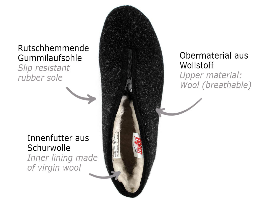 1 Varomed-vital-Slipper-Boot--Zipper-Black #farbe_Black