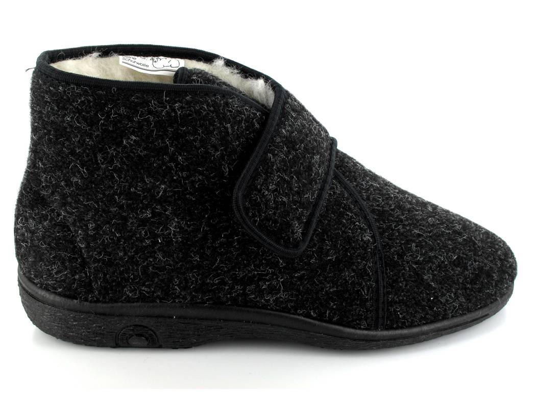 1 Varomed-vital-Slipper-Boots--Velcro-Fastener-Black #farbe_Black