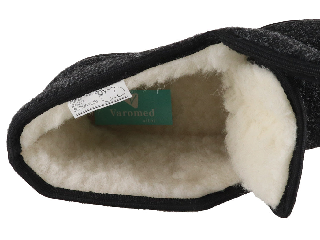 1 Varomed-vital-Slipper-Boots--Velcro-Fastener-Black #farbe_Black