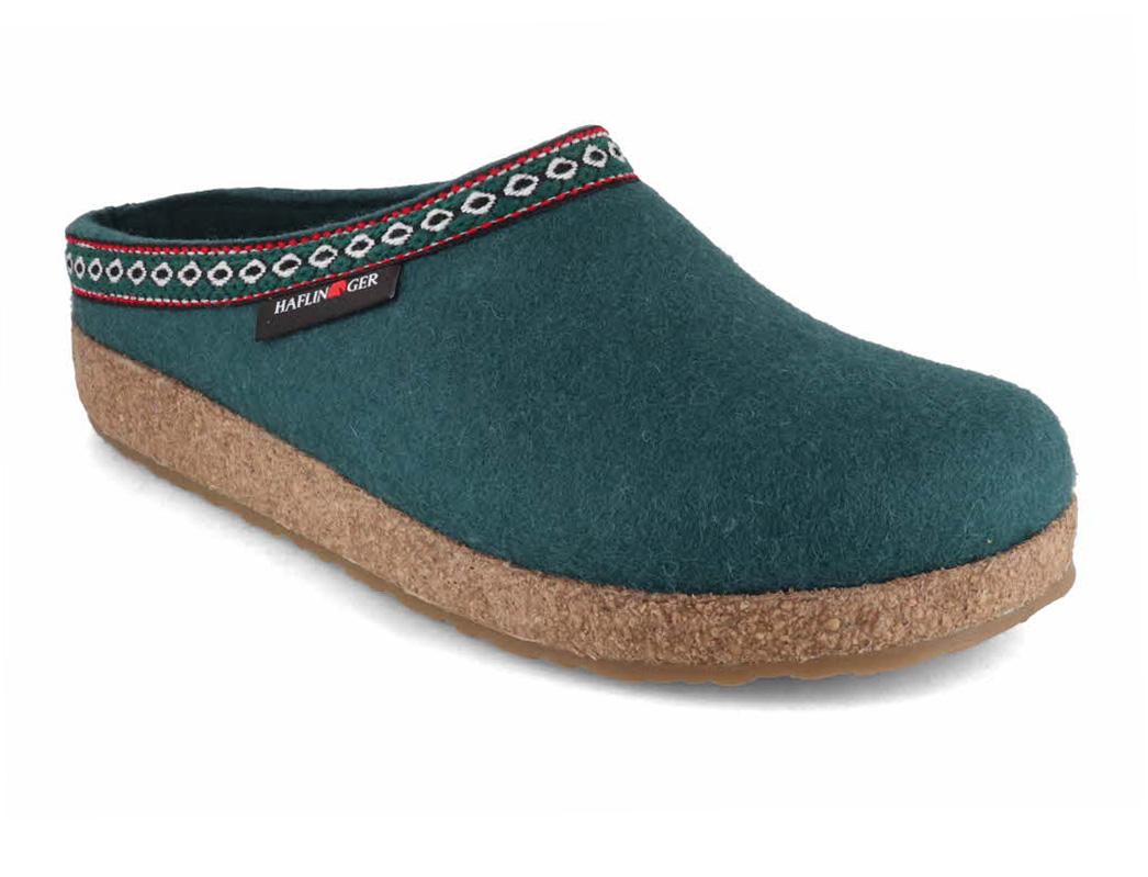 HAFLINGER-Men-Women-Clogs-Grizzly-Franzl-pine-green #farbe_Green