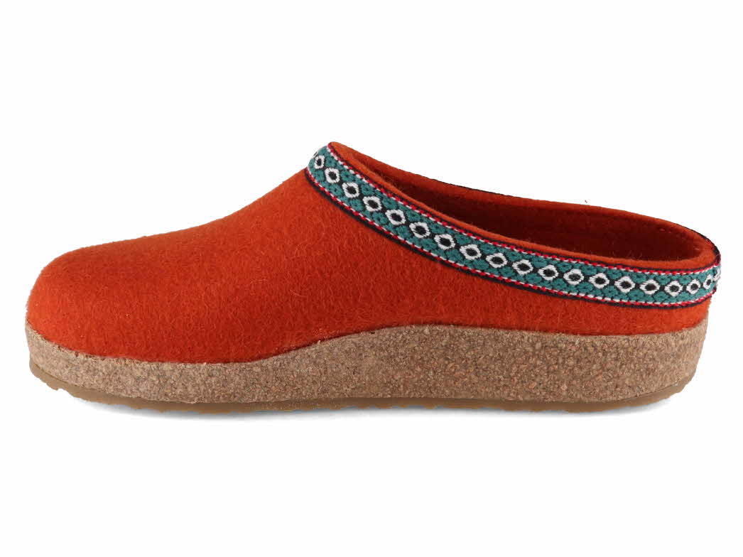 1 HAFLINGER-Men-Women-Clogs-Grizzly-Franzl-fox #farbe_Orange