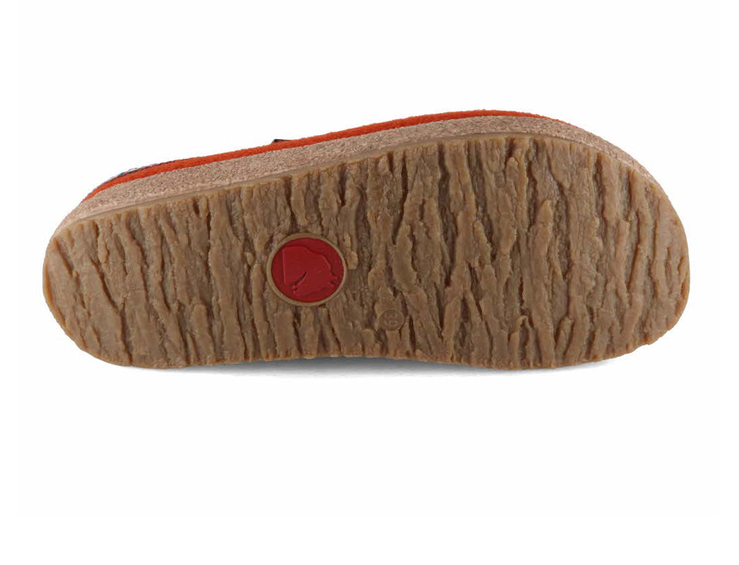 1 HAFLINGER-Men-Women-Clogs-Grizzly-Franzl-fox #farbe_Orange