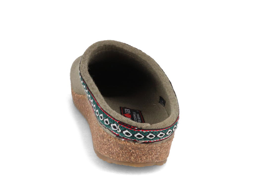 1 HAFLINGER-Men-Women-Felt-Clogs-Grizzly-Franzl-sahara #farbe_Green