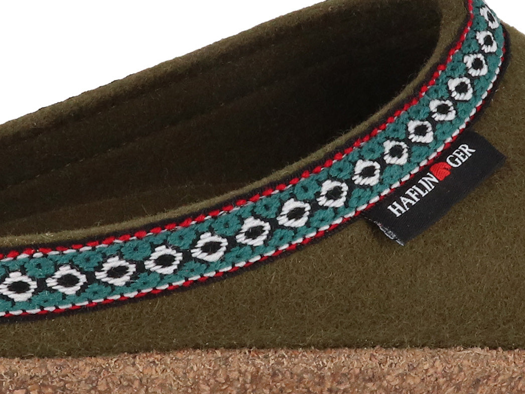 1 HAFLINGER-Women-Men-GZ-Felt-Clogs-Grizzly-Franzl-olive #farbe_Green