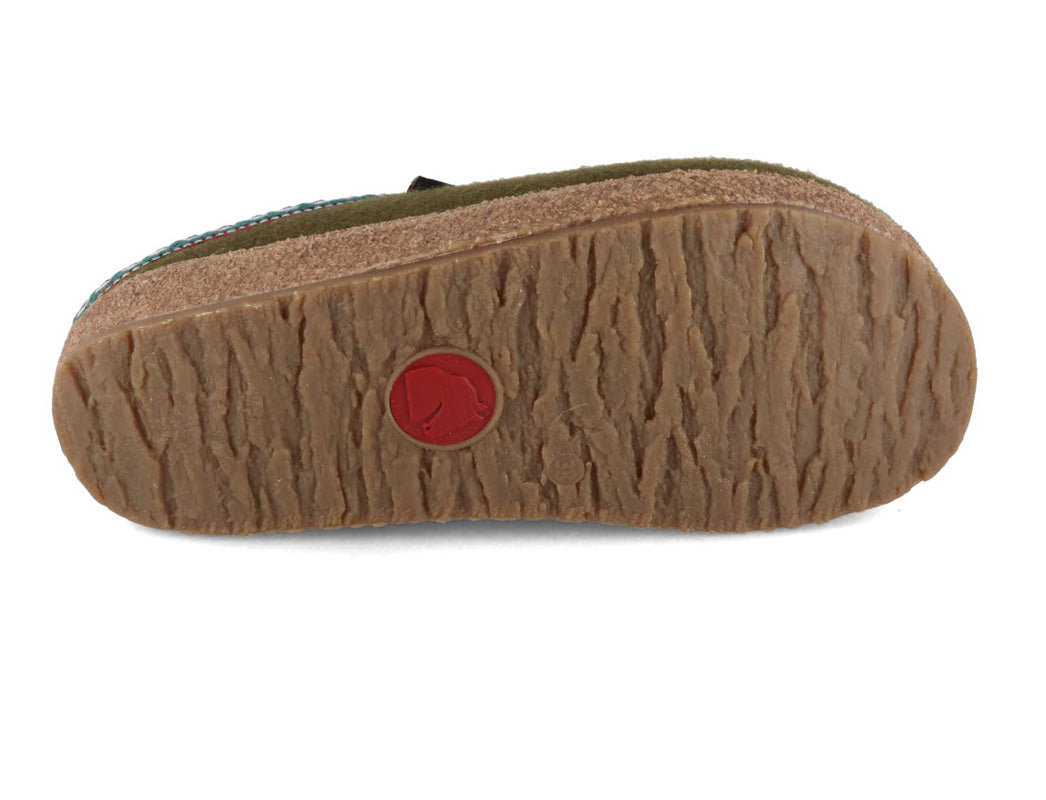 1 HAFLINGER-Women-Men-GZ-Felt-Clogs-Grizzly-Franzl-olive #farbe_Green