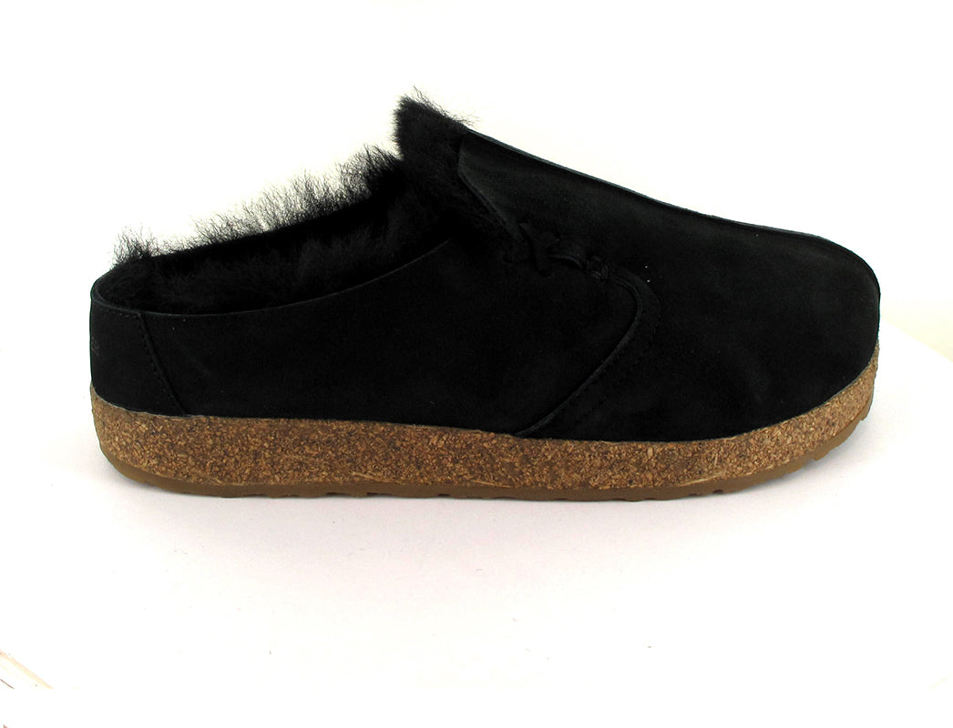 1 HAFLINGER-Sheepskin-Slippers--Saskatchewan-Black #farbe_Black