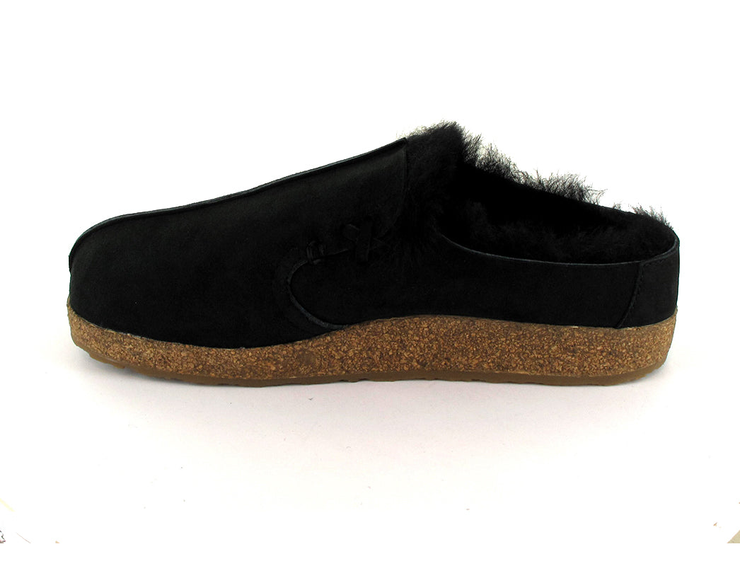 1 HAFLINGER-Sheepskin-Slippers--Saskatchewan-Black #farbe_Black