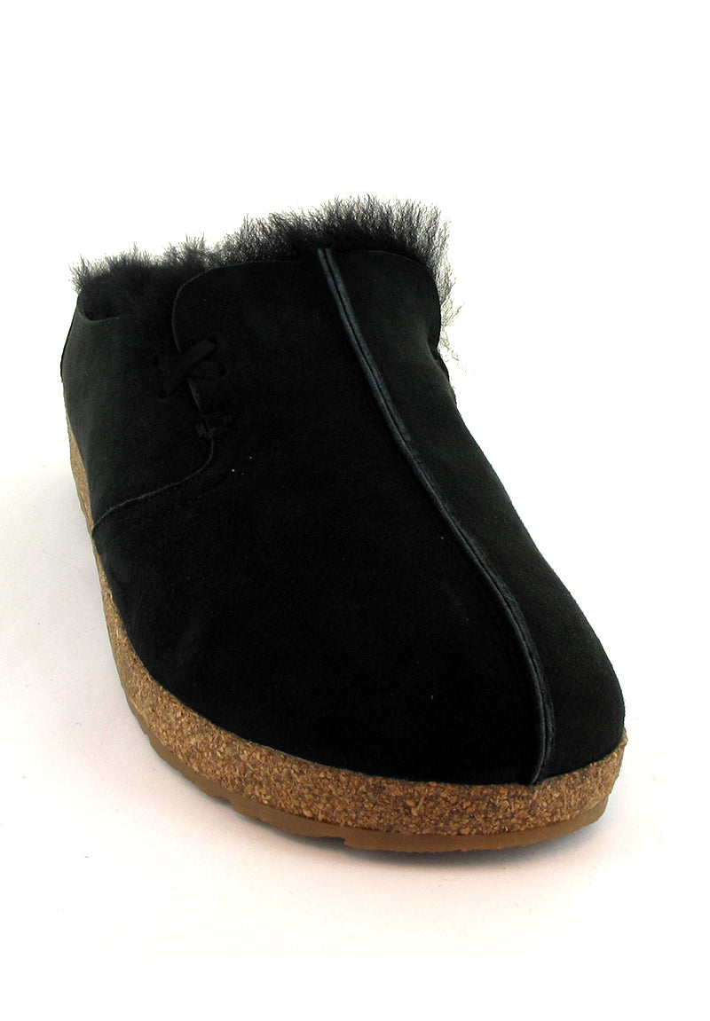 1 HAFLINGER-Sheepskin-Slippers--Saskatchewan-Black #farbe_Black