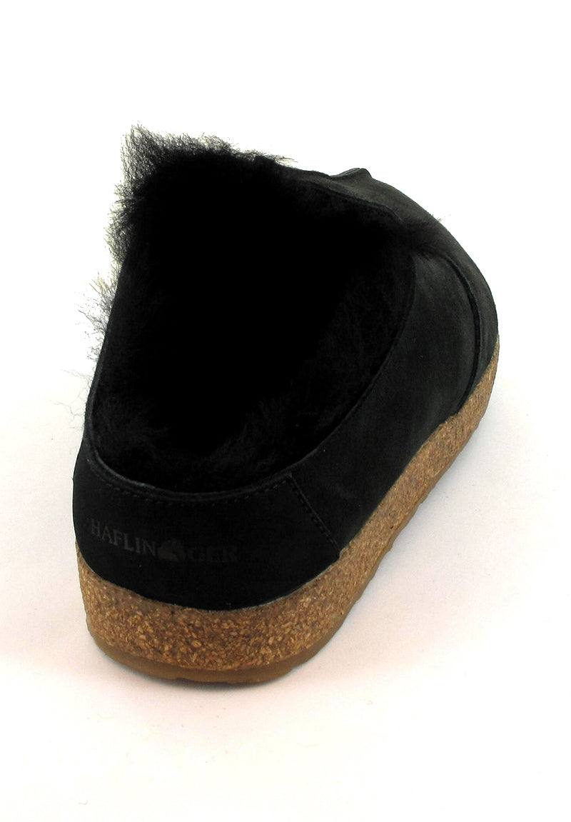 1 HAFLINGER-Sheepskin-Slippers--Saskatchewan-Black #farbe_Black