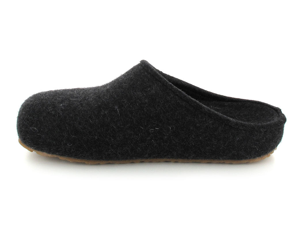 1 HAFLINGER-Wool-Felt-Clog--Grizzly-Michel-Graphite #farbe_Grey