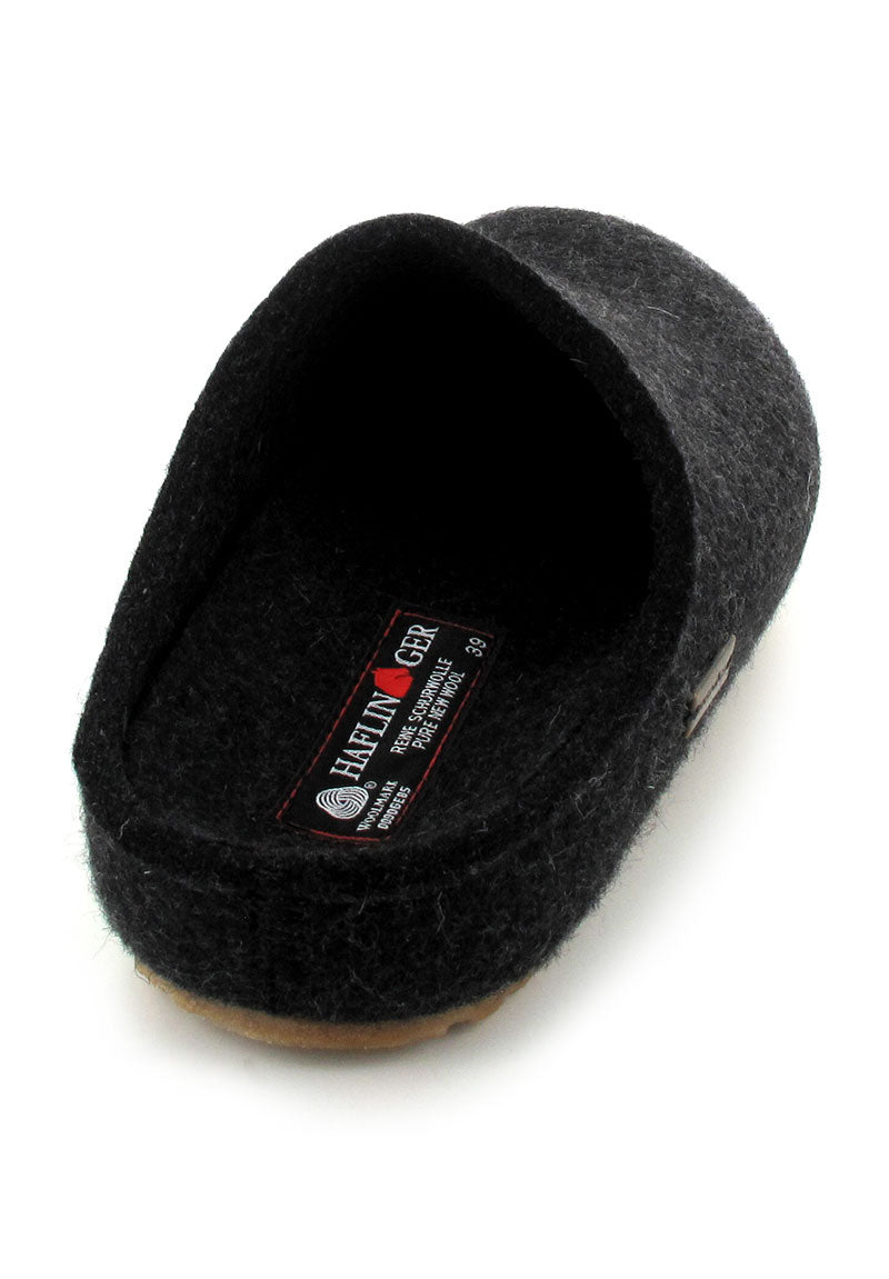 1 HAFLINGER-Wool-Felt-Clog--Grizzly-Michel-Graphite #farbe_Grey