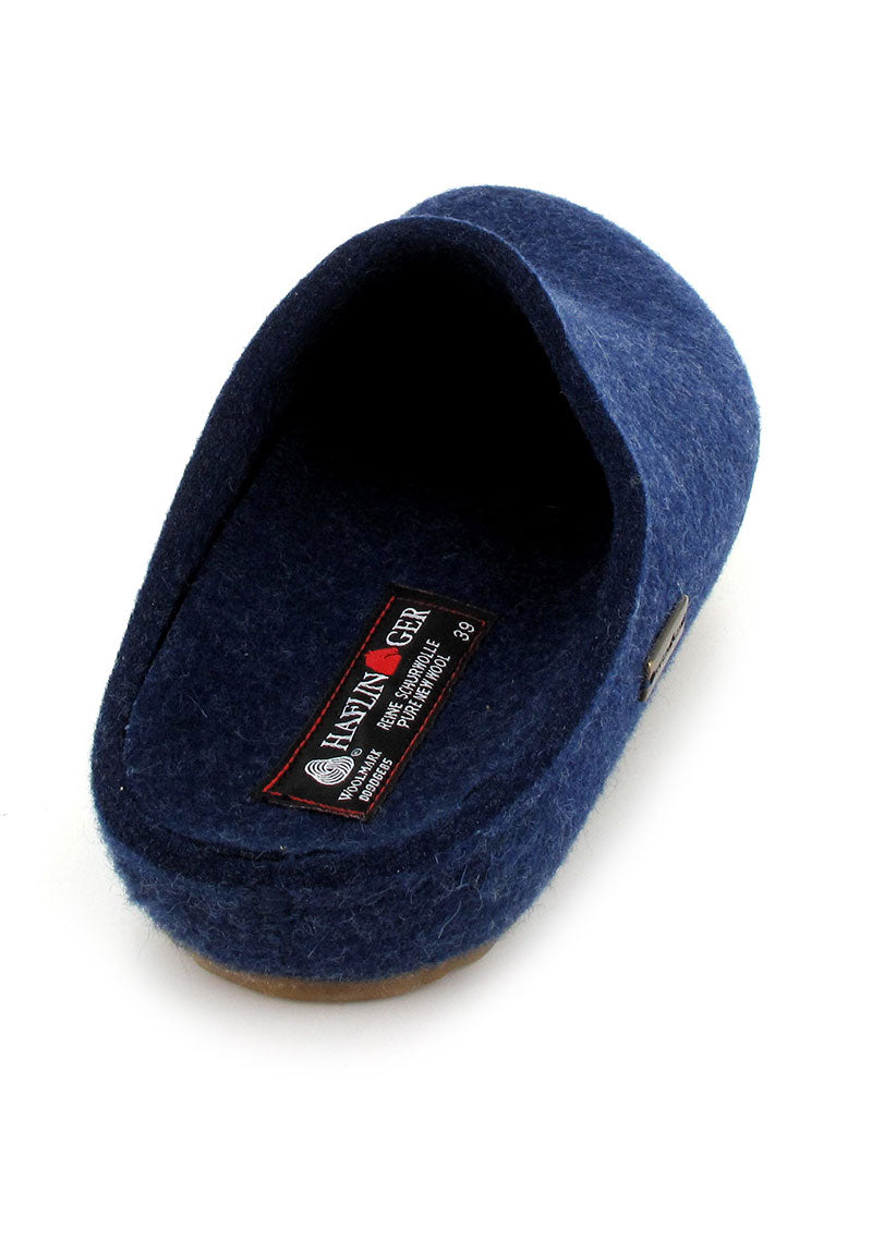 1 HAFLINGER-Felt-Slipper-Clogs--Grizzly-Michel-Blue #farbe_Blue