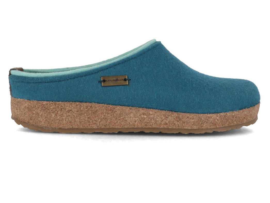 1 HAFLINGER-Women-Felt-Clogs-Grizzly-Kris-turquoise #farbe_Teal
