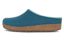 1 HAFLINGER-Women-Felt-Clogs-Grizzly-Kris-turquoise