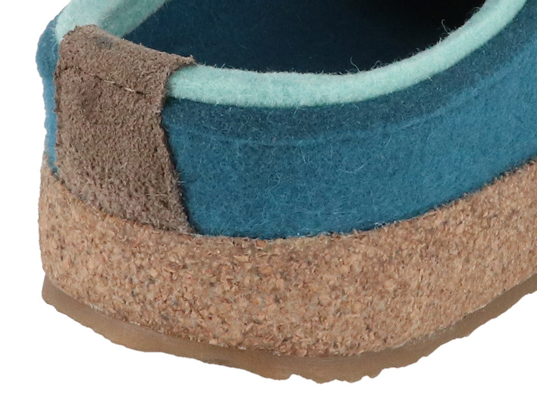 1 HAFLINGER-Women-Felt-Clogs-Grizzly-Kris-turquoise #farbe_Teal