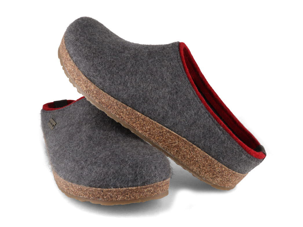 1 HAFLINGER-Women-Men-Clogs-Grizzly-Kris-anthracite #farbe_Gray