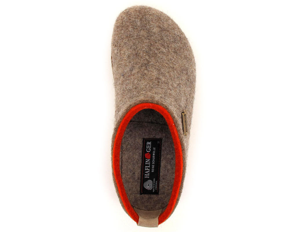 1 HAFLINGER-Clog--Grizzly-Kris-Turf #farbe_Beige