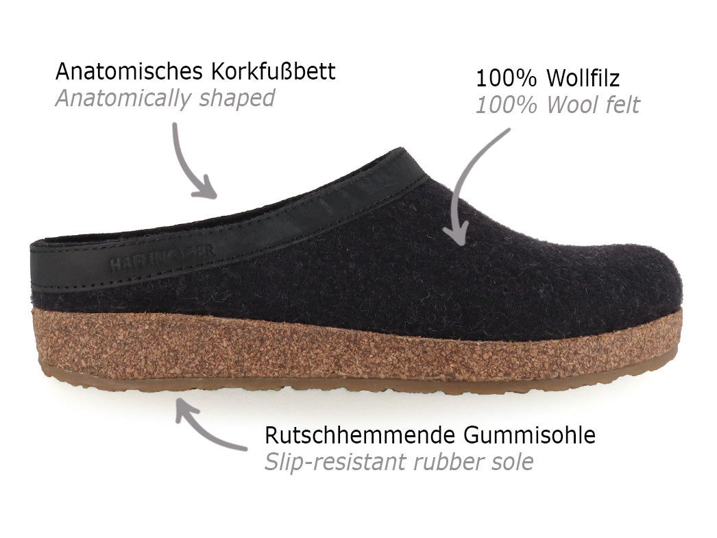 1 HAFLINGER-Clogs-Grizzly-Torben-Charcoal #farbe_Grey